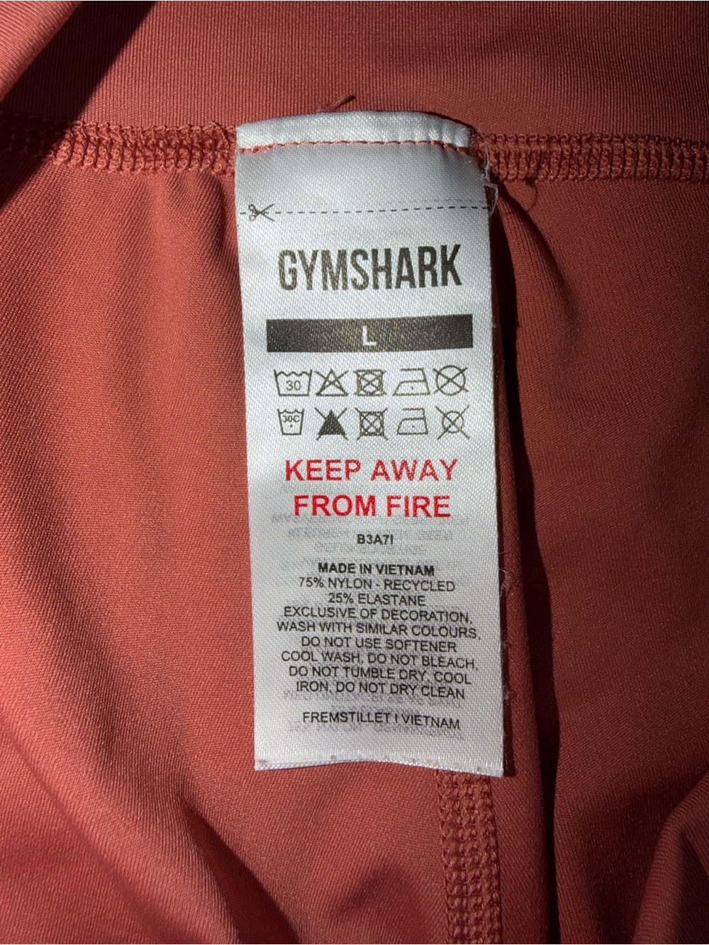 Gymshark Women’s High-Waist Rust Orange Bike Shorts - Picture 7 of 12